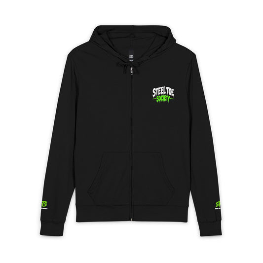 Signature Core Collection- Respect the Grind,Jersey Full-Zip Hoodie
