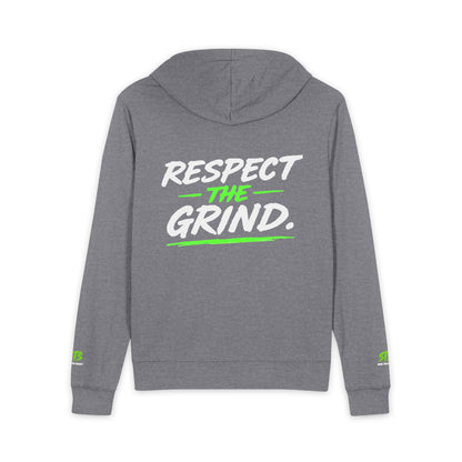 Signature Core Collection- Respect the Grind,Jersey Full-Zip Hoodie